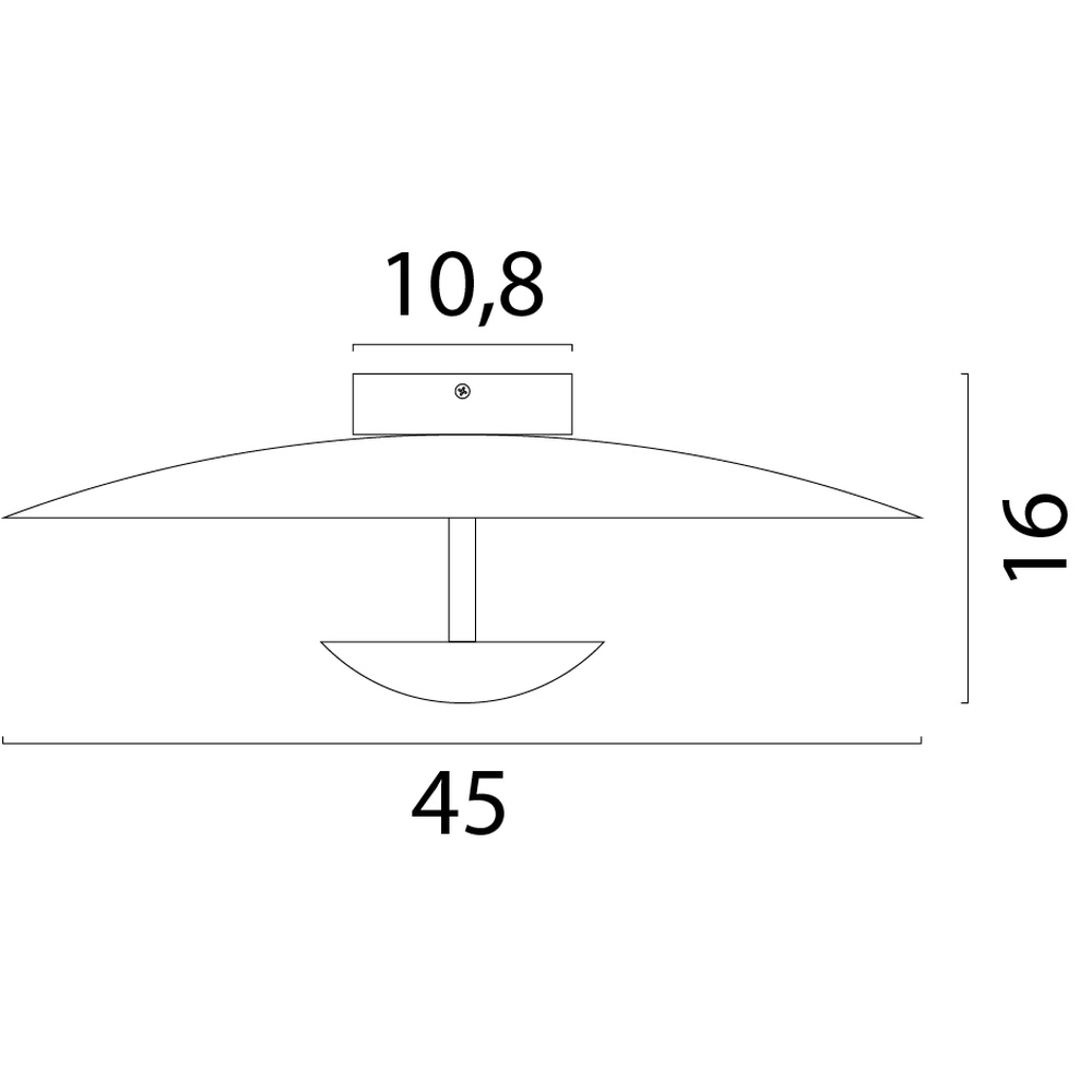 Plafondlamp 16cm Scala Ø 45cm cacao bruin Masterlight 8718121397450