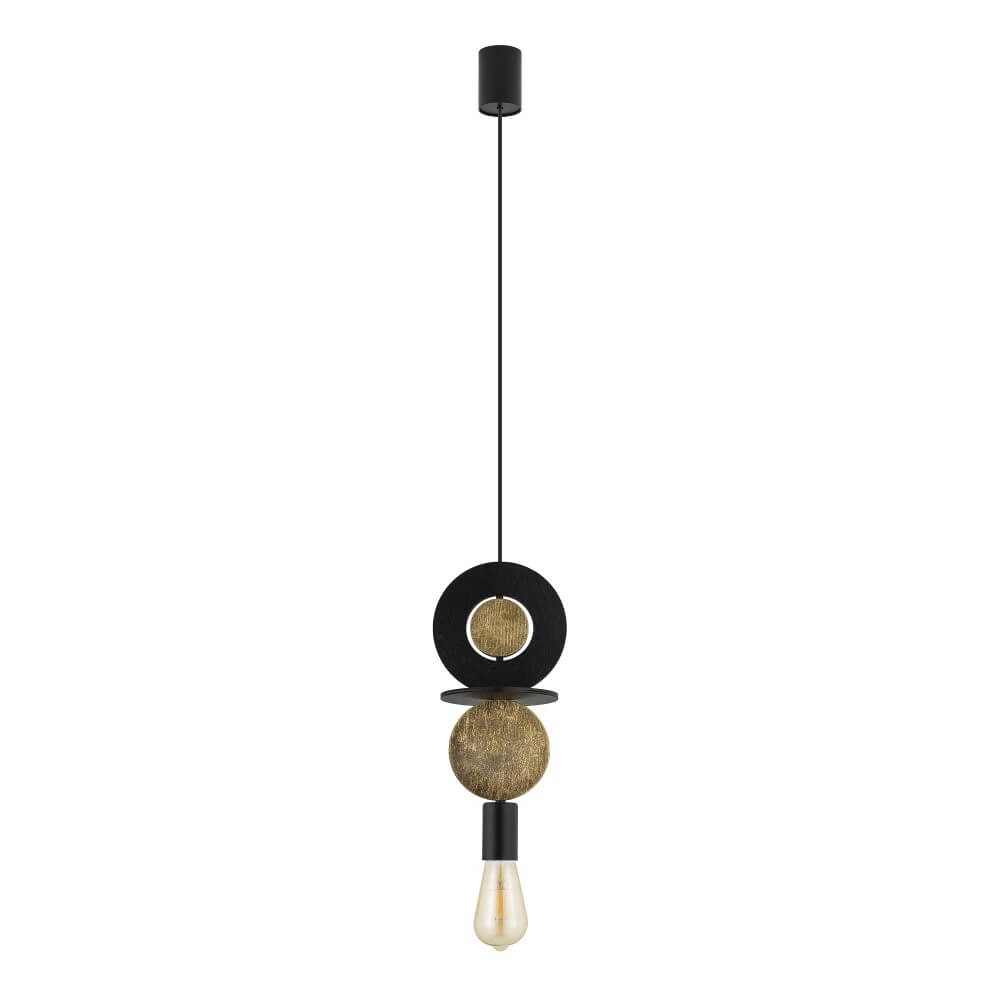 Design hanglamp Drops Wood E 1-lichts zwart