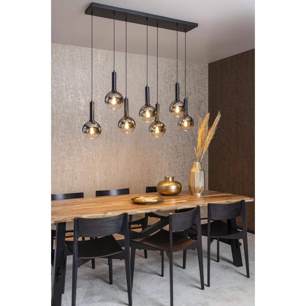 Hanglamp Marius 7-lichts zwart Lucide 5411212452221