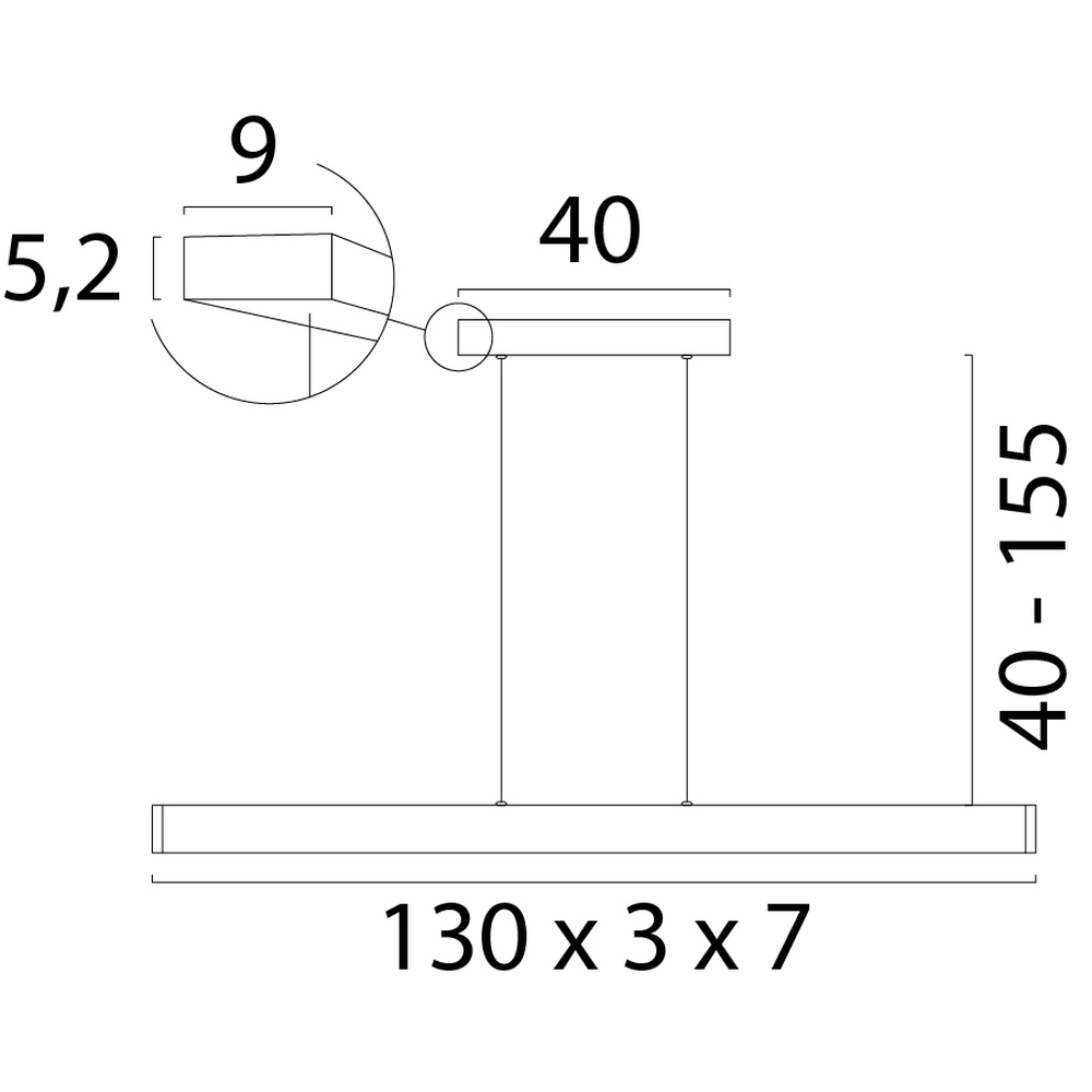 Design hanglamp Atina 130cm goud Masterlight 8718121345468