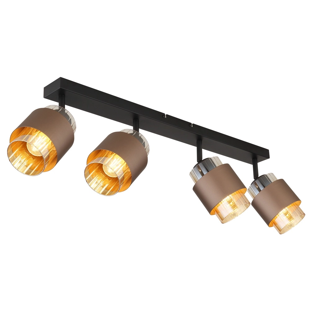 Design plafondlamp Milley 4-lichts zwart