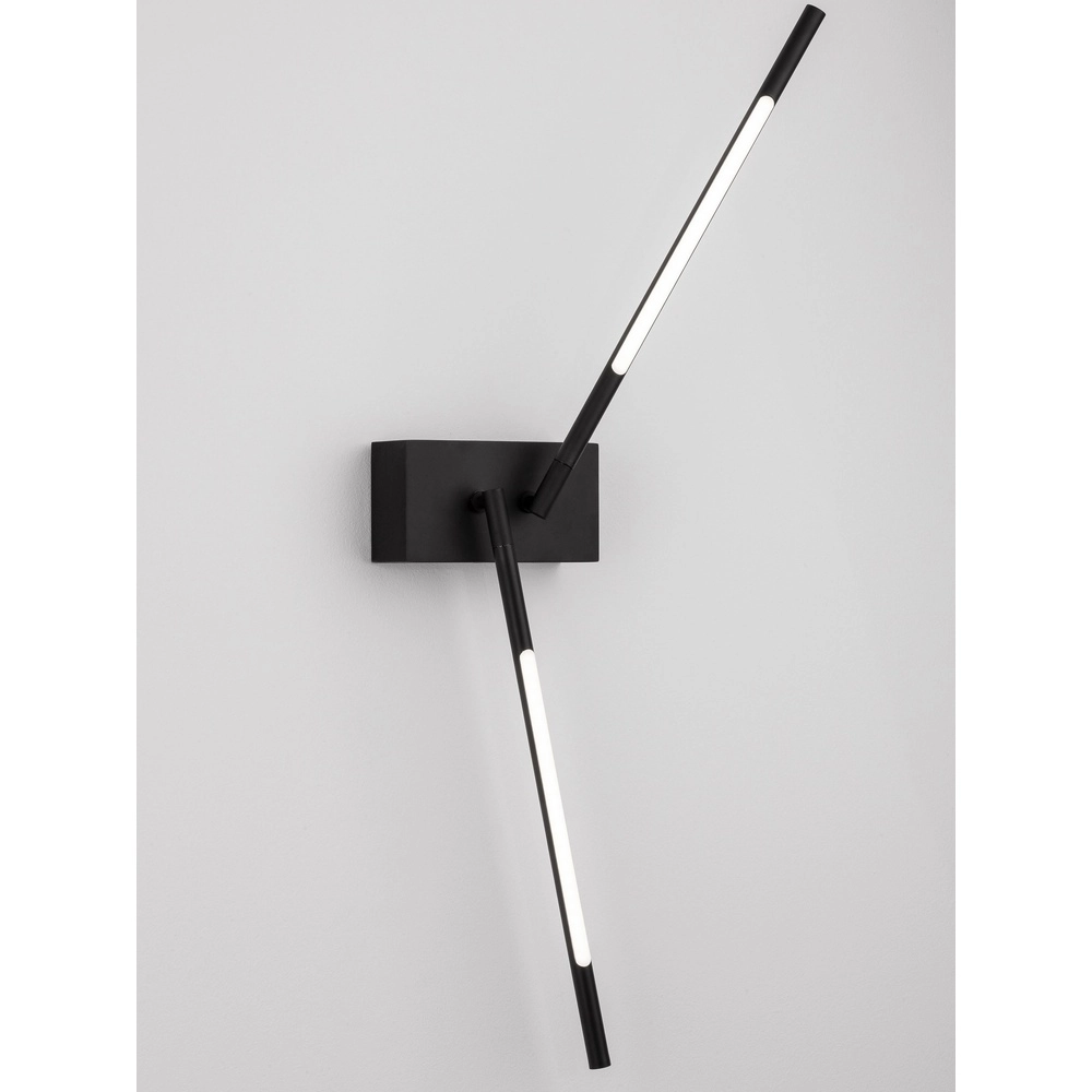 Wandlamp Raccio zwart dubbel Lyora 5212017420466