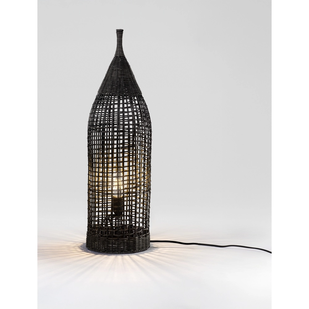 Bohemian vloerlamp Naos rotan 73H zwart Bohemian vloerlamp Naos rotan 73H zwart