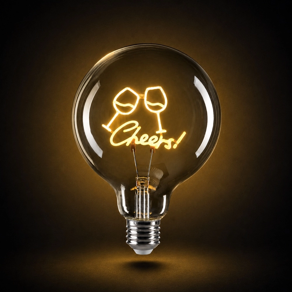 E27 lichtbron Lumopop "Cheers" geel Brilliant 4004353477652