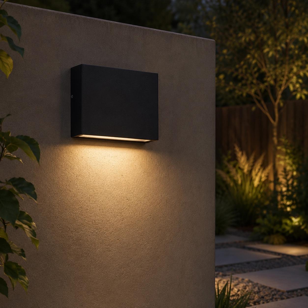 Strakke wandspot Tick downlighter zwart
