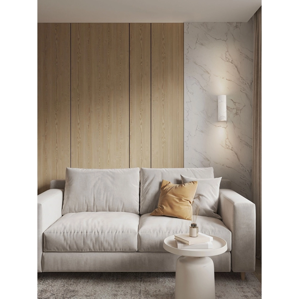 Design wandlamp Olvio wit marmer
