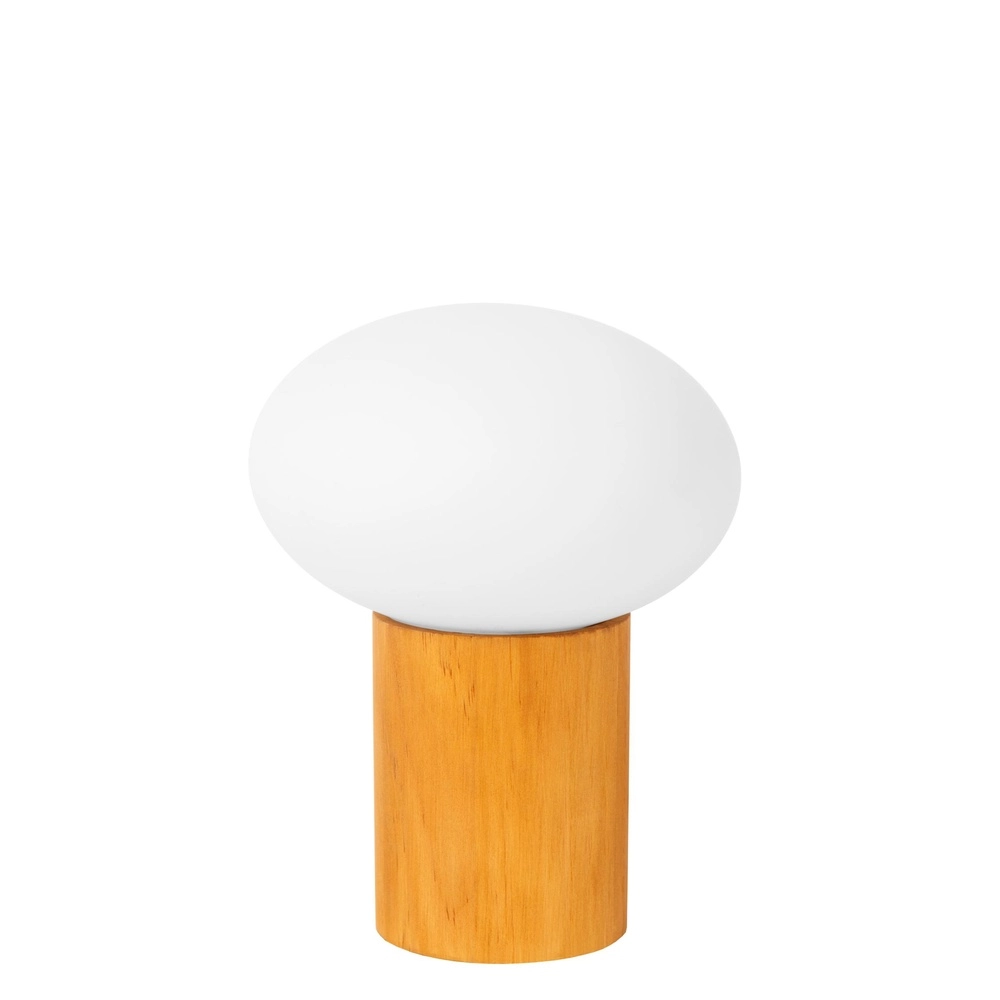 Scandinavische tafellamp Birtle licht hout met wit
