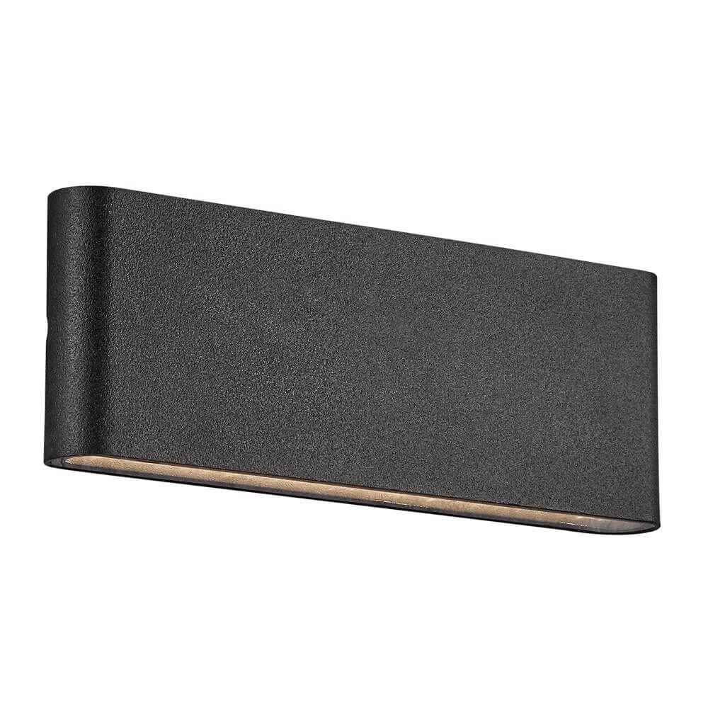 Strakke design wandlamp Kinver zwart 26cm