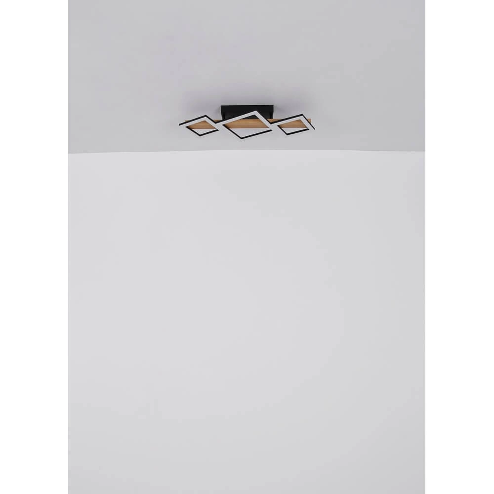 Moderne plafondlamp Dustin zwart 66cm Globo 9007371448104