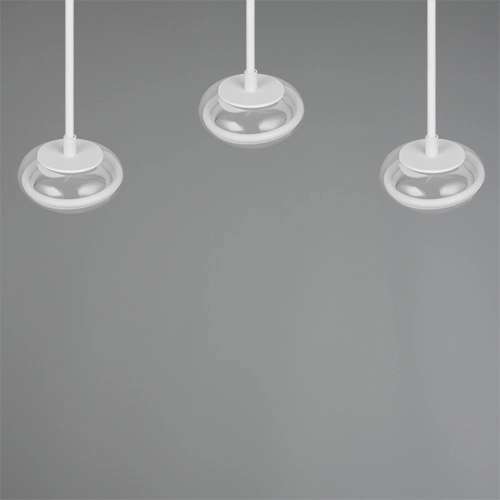 3-lichts design hanglamp Tarsia wit Trio 4017807683363