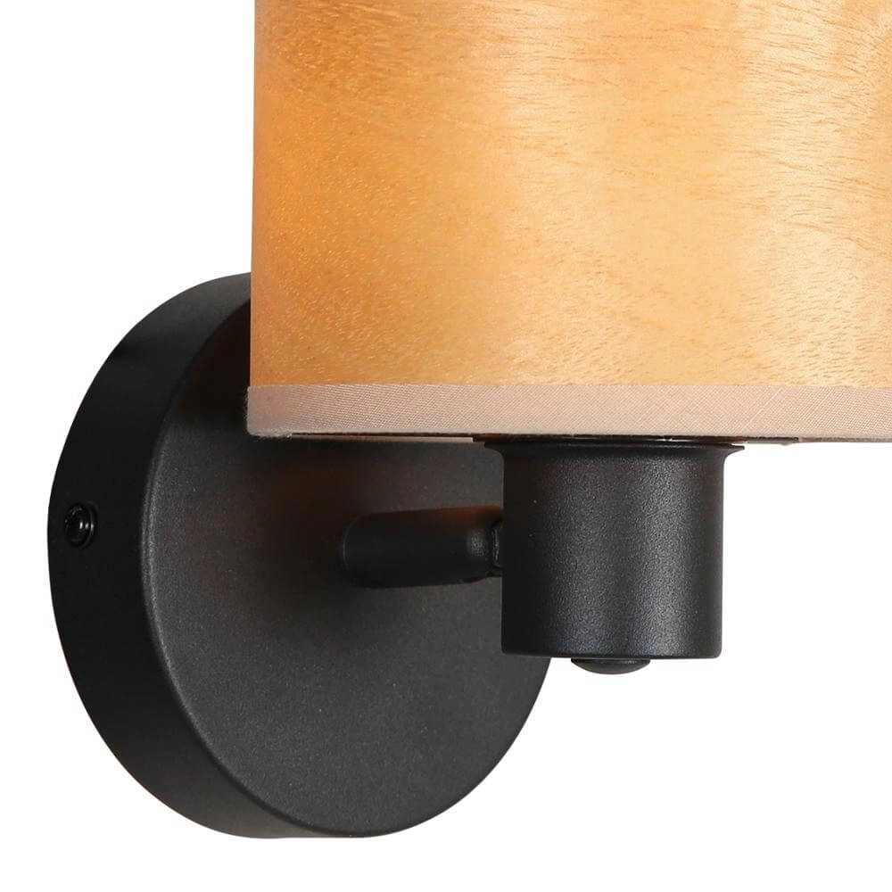 Wandlamp Bambus zwart met bamboe enkel Steinhauer 8712746171402