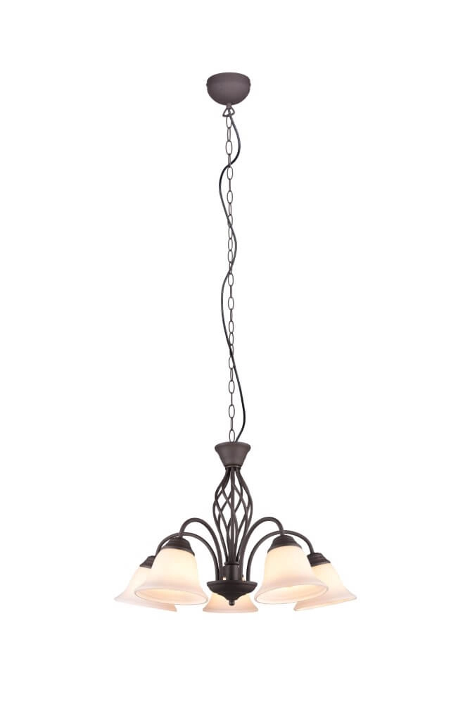 Kroonluchter Rustica 60cm 5-lichts roestbruin Trio 4017807504682