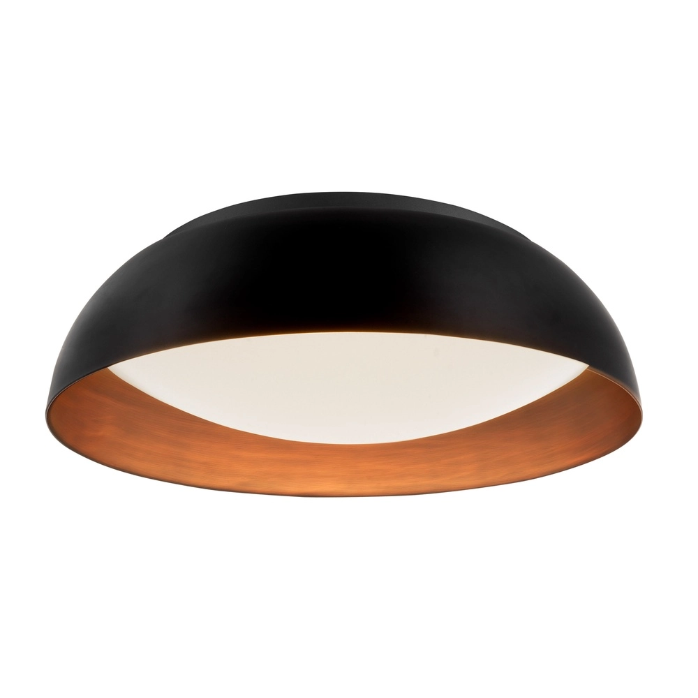 Design plafondlamp Landon zwart met koper Design plafondlamp Landon zwart met koper