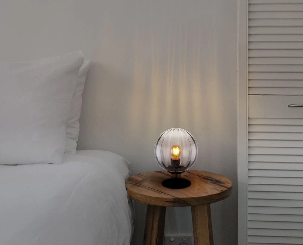 Tafellamp Dallerta zwart met smoke glas Globo 9007371458561