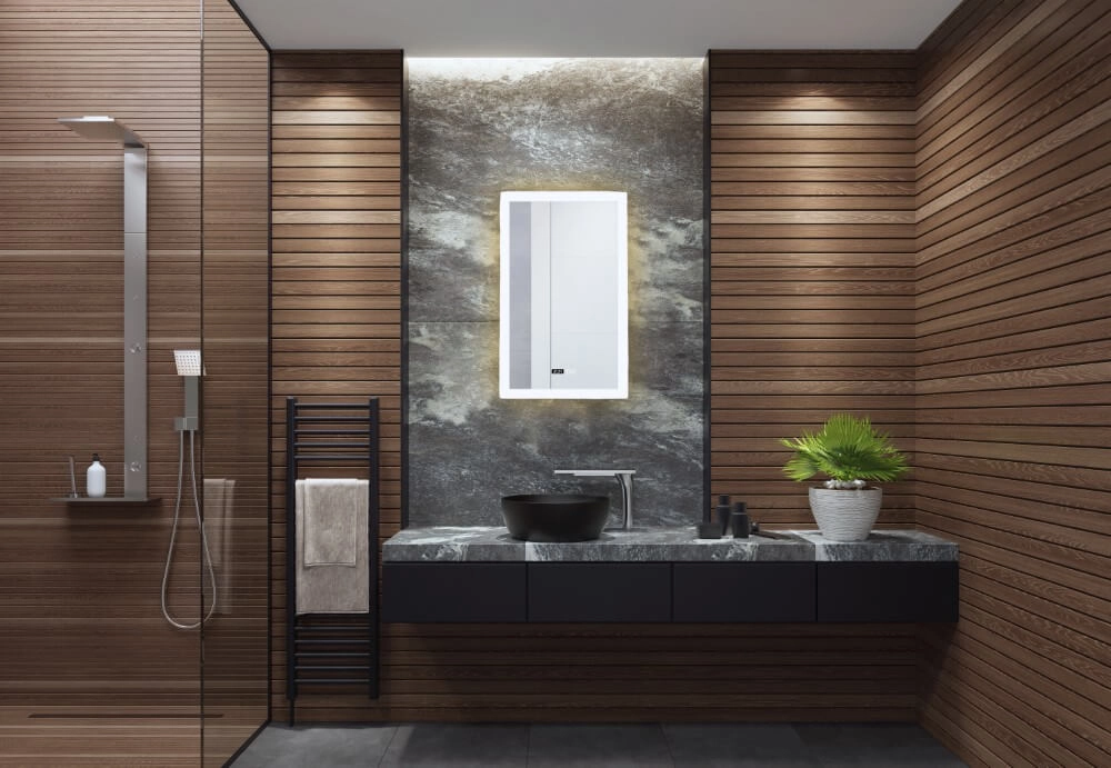 Spiegellamp Bathroom Mirror rechthoek Searchlight 5053423254326