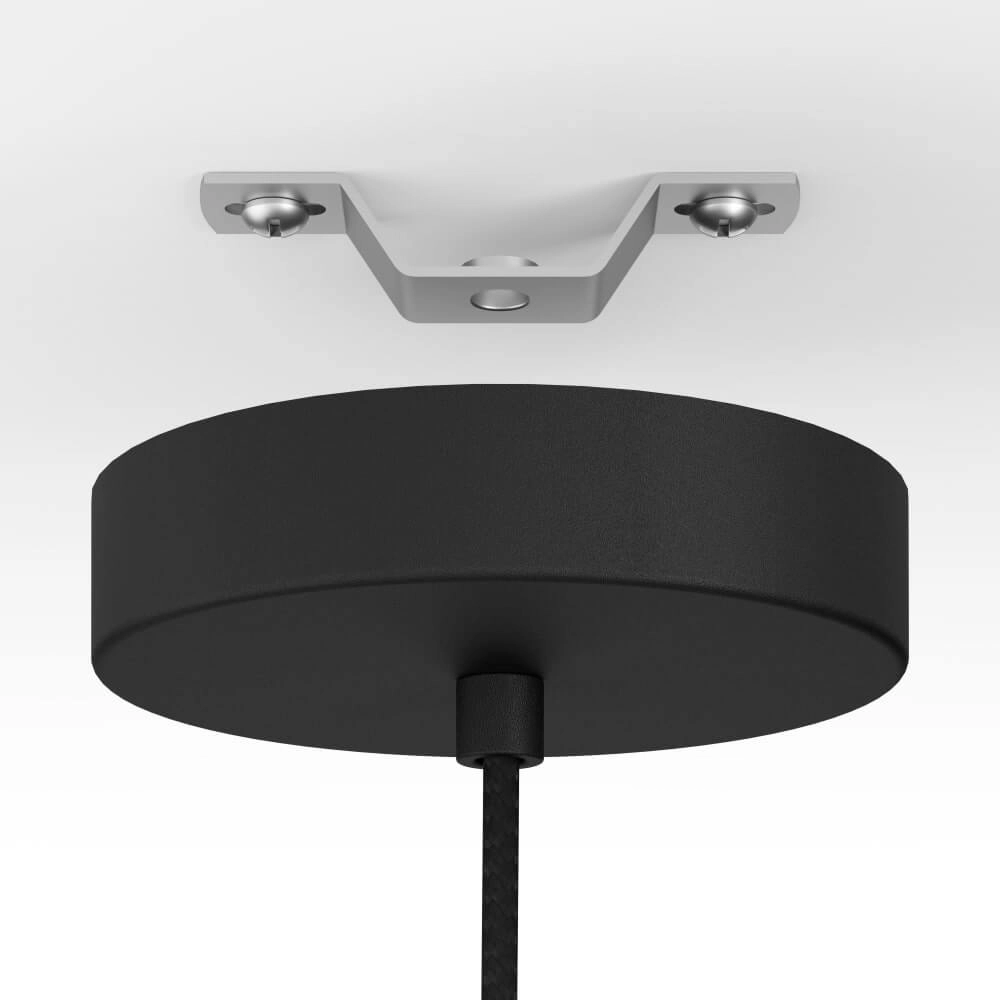 Zwarte hanglamp met kristal Gaetano 2 Ø 45cm Stars of Light 9002759399498