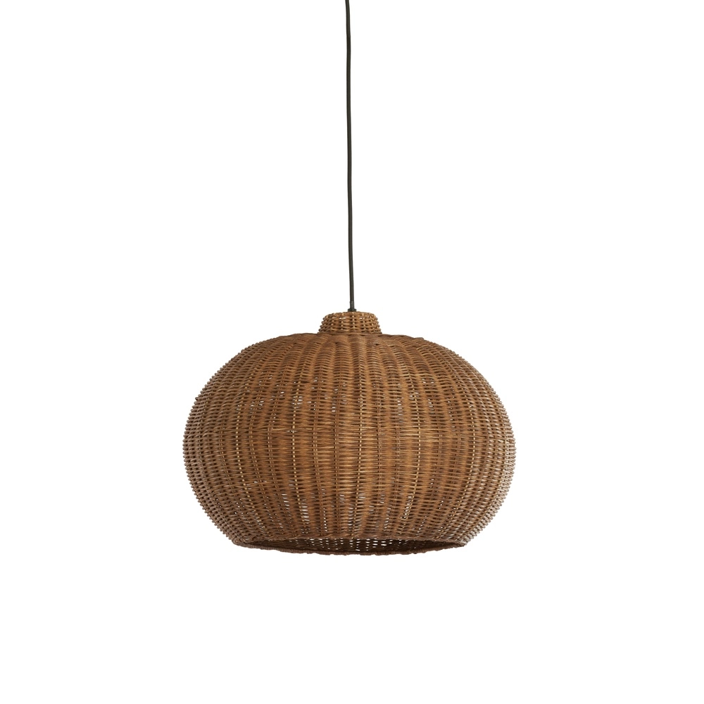 Rotan hanglamp Melzor Ø 45cm - donker bruin
