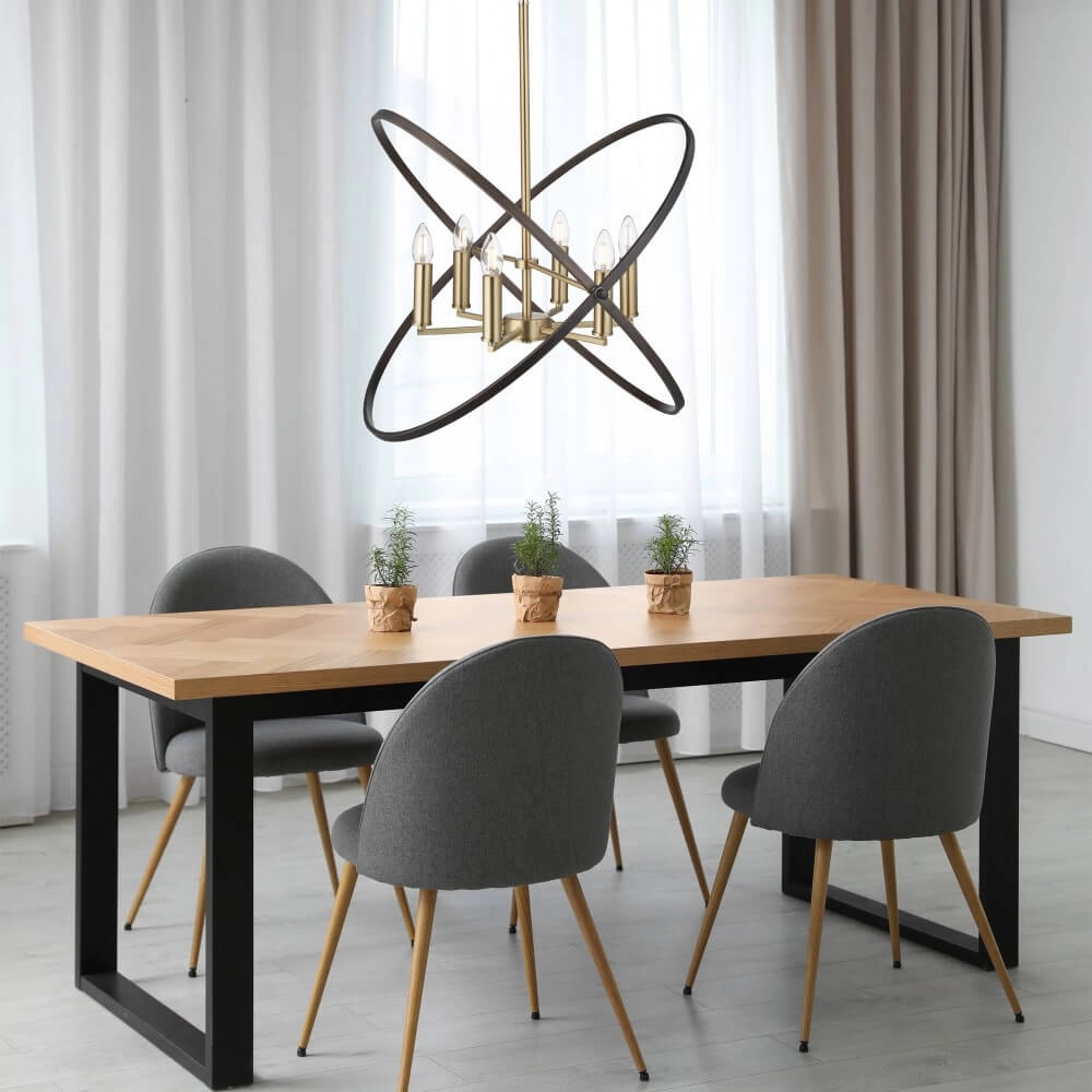 Klassieke hanglamp Hoopla 6-lichts Searchlight 5053423135502