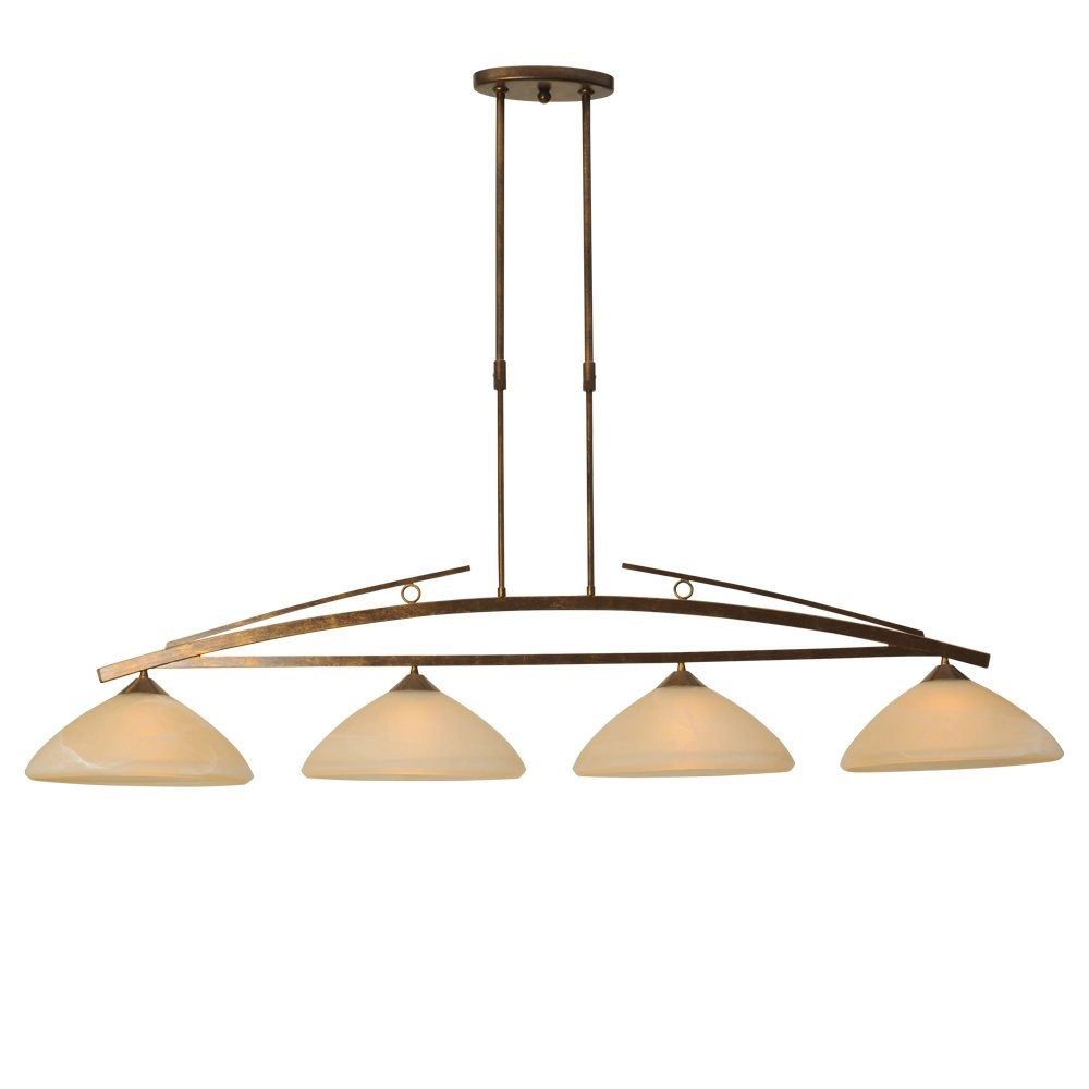 Eetkamer hanglamp Bolzano 4-lichts bronsbruin Eetkamer hanglamp Bolzano 4-lichts bronsbruin