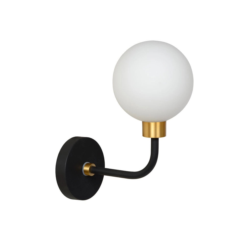 Wandlamp Berend zwart met wit
