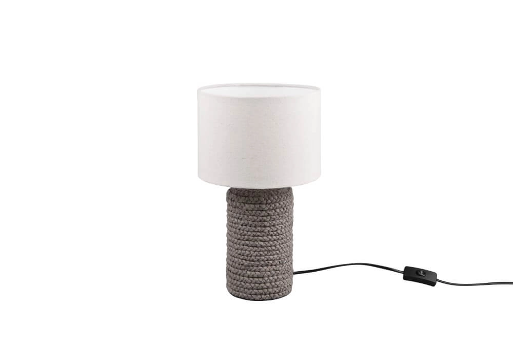 Tafellamp Mala 38cm rotan met creme Tafellamp Mala 38cm rotan met creme