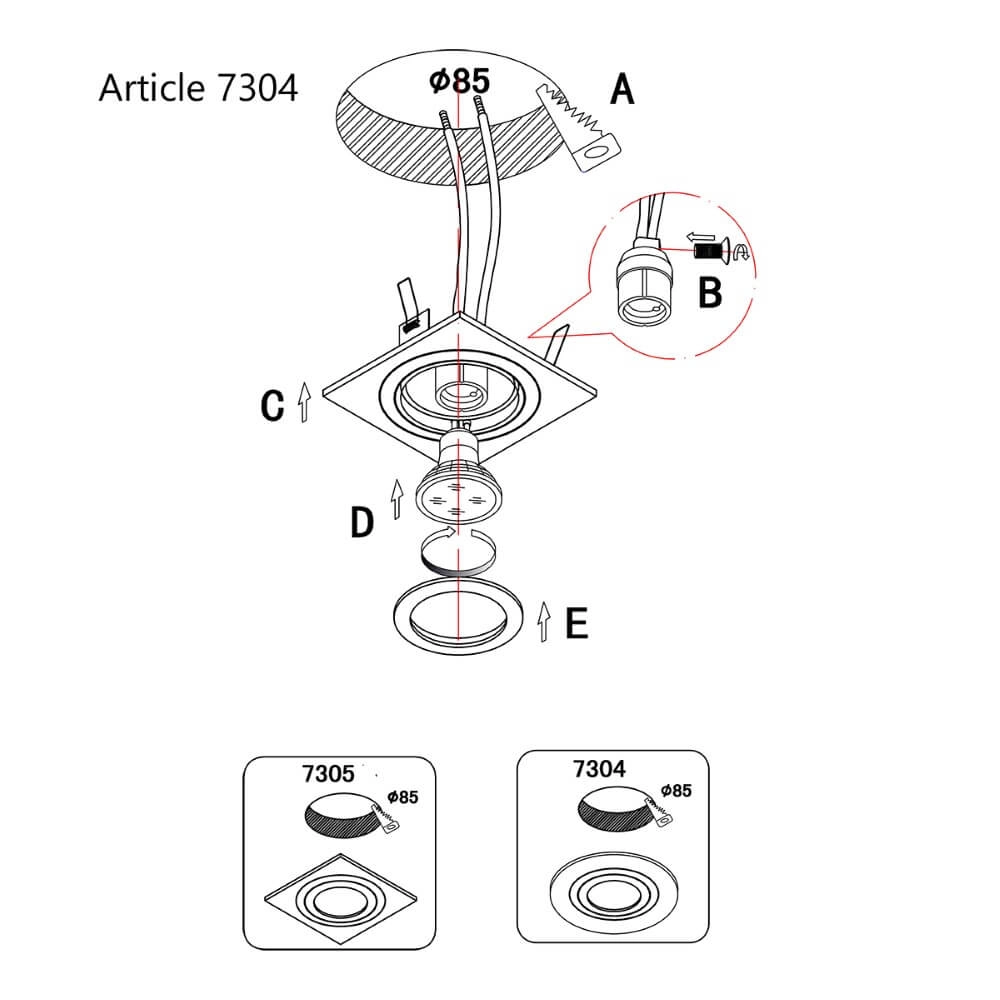 Inbouwspot Round 10cm metaalgrijs Steinhauer 8712746113532