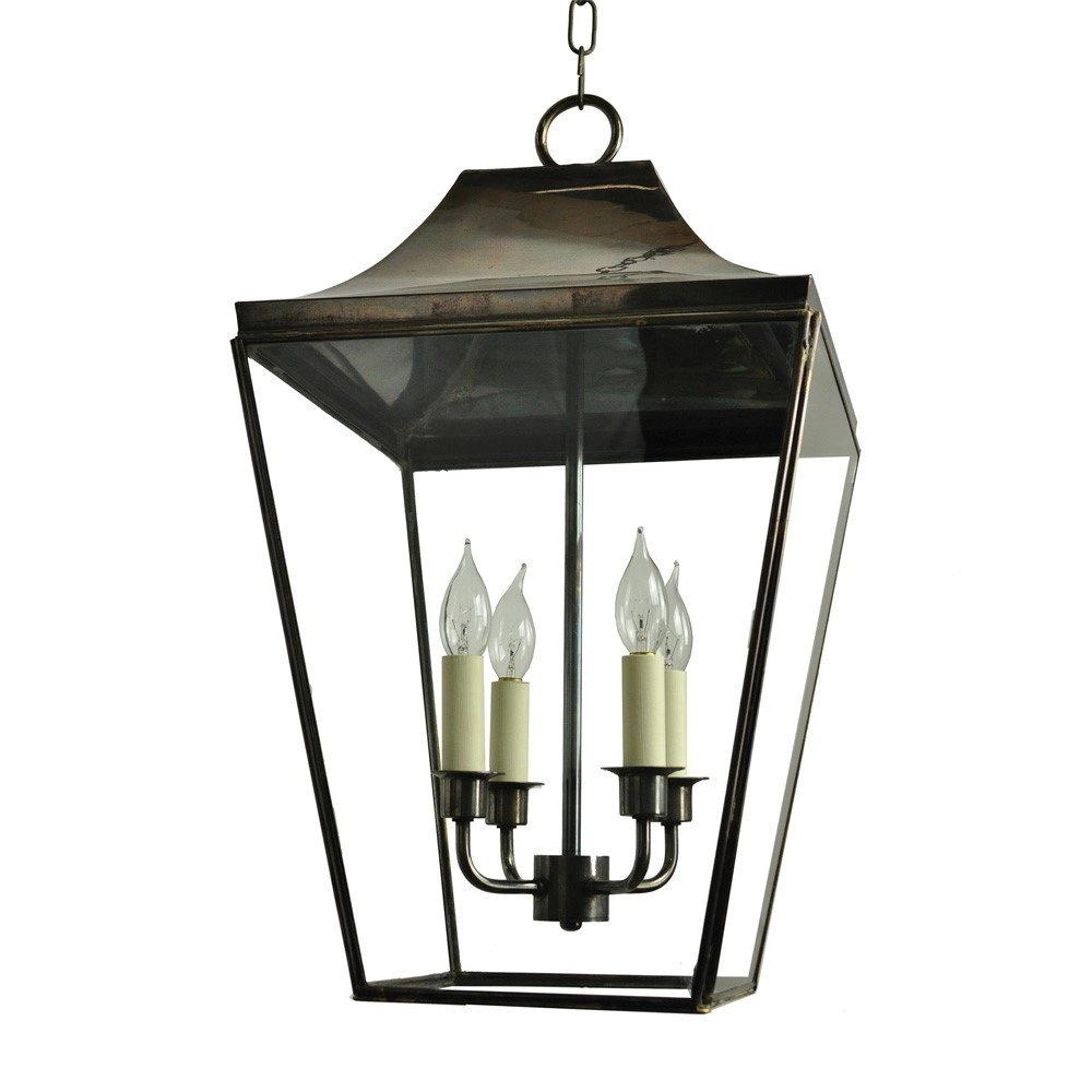 Landelijke hanglamp Knightbridge 4-lichts 63cm - antiek koper (ANT) Limehouse