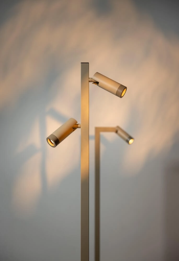 Zandkleurige vloerlamp Miller Sand 2-lichts ETH 8720195307181