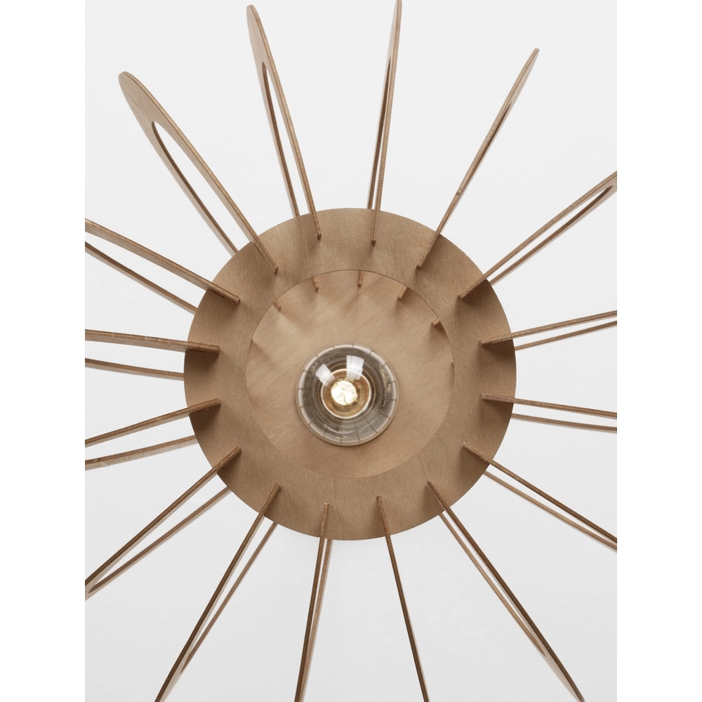 Houten hanglamp Ottoline donker Ø 40cm Lyora 5212017436207