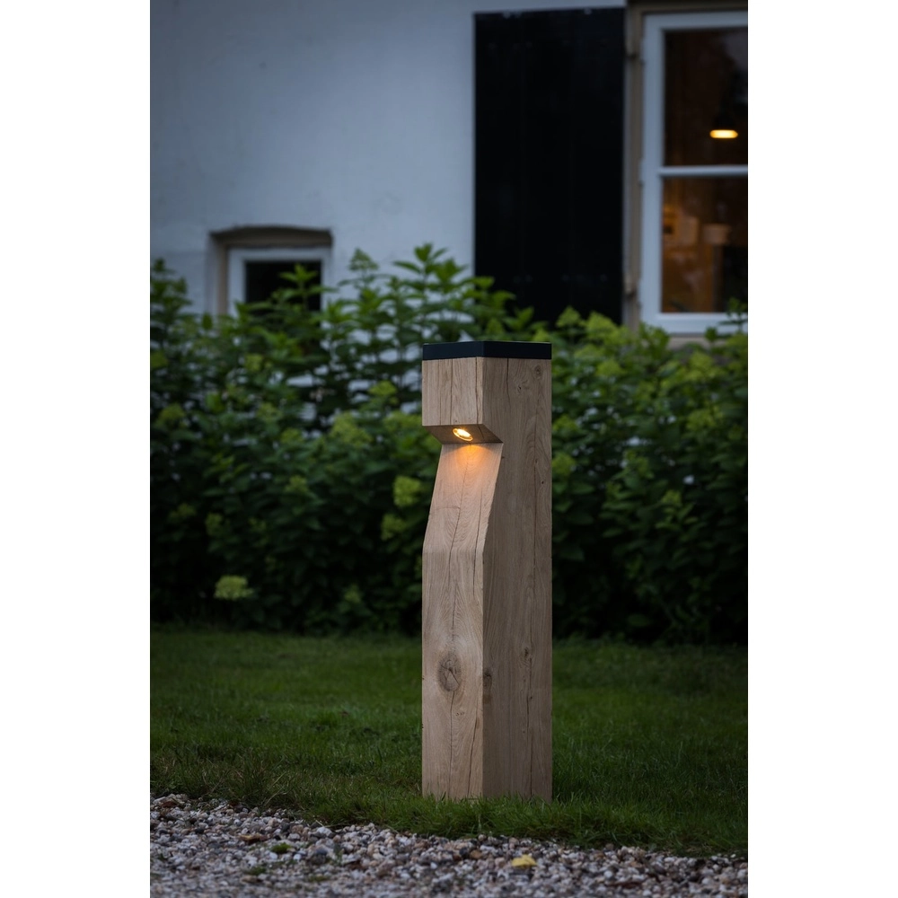 Houten solar padverlichting Eye Solar Eiken - 17,5x17,5x90 - 2200K Timberlab 8716803513877