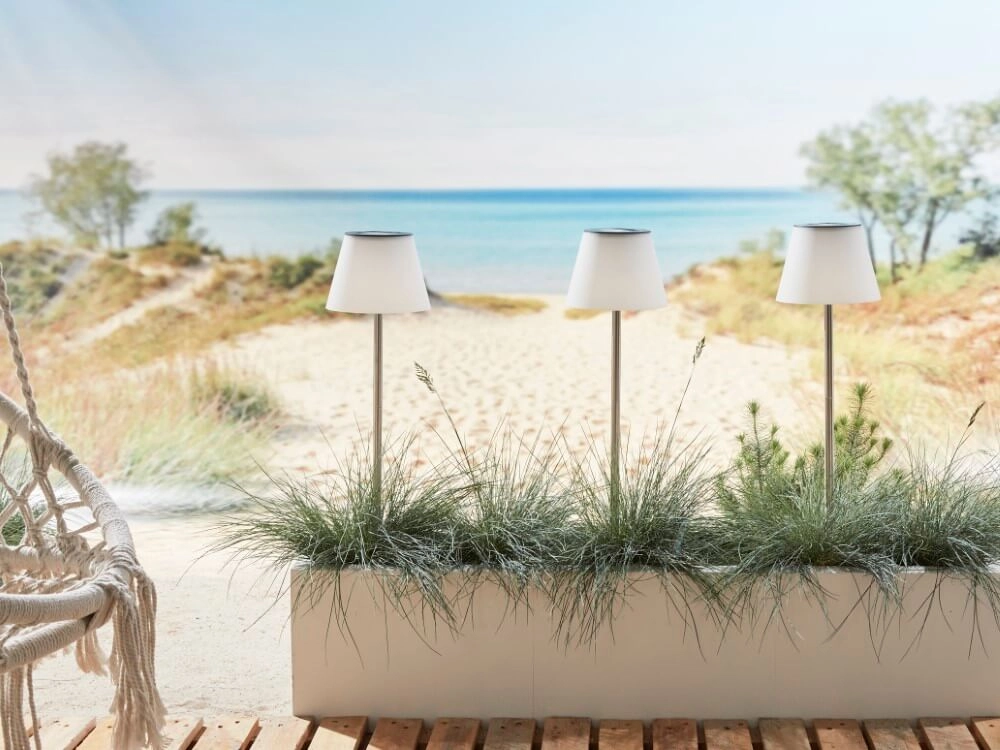 Staande solar lamp Maspalomas RVS Luxform 8719099201893