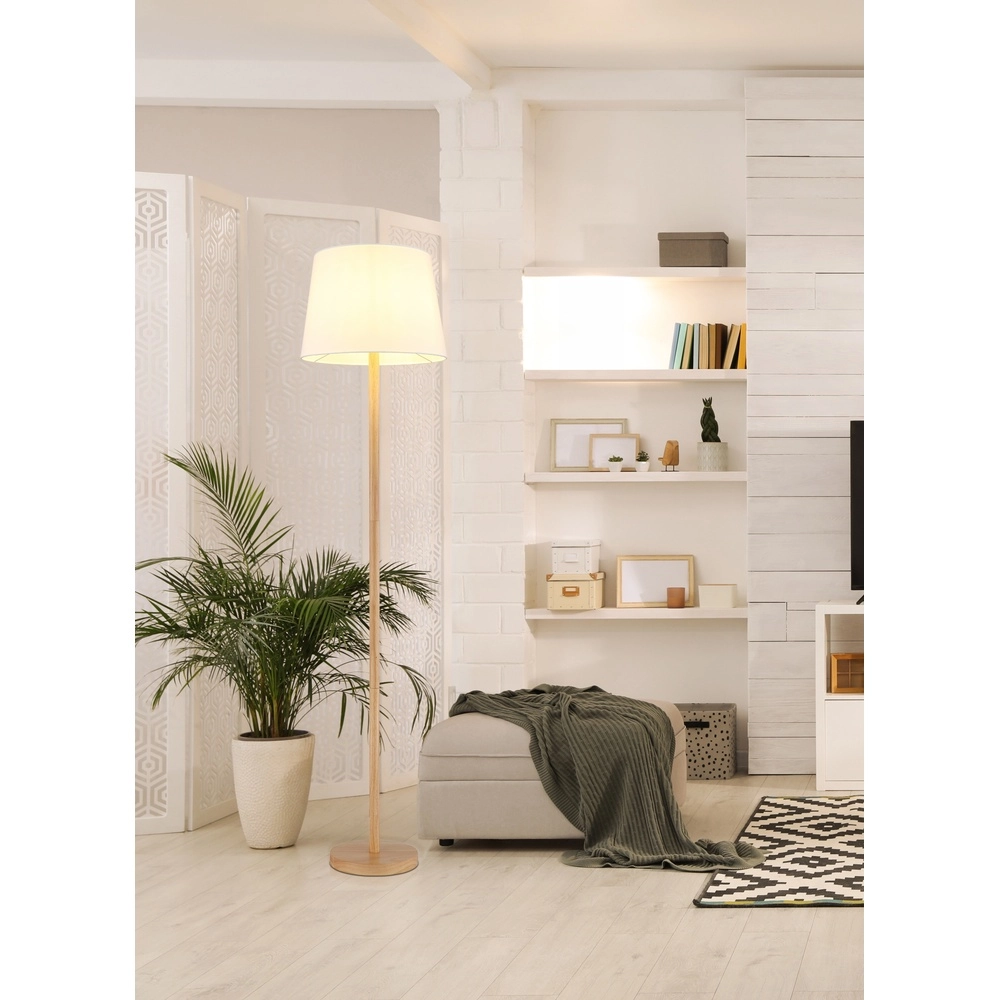 Vloerlamp Joris hout Globo 9007371516810