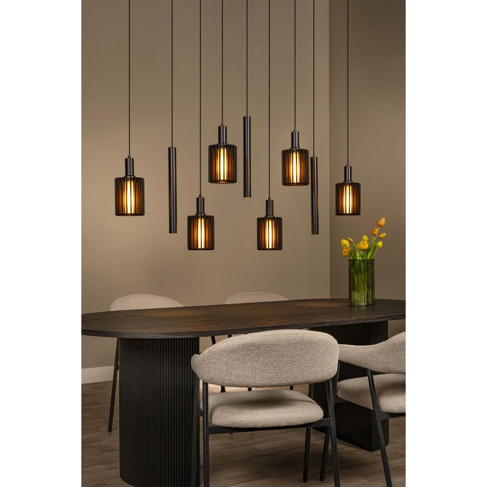 9-lichts hanglamp Lambres zwart Lucide 5411212452986