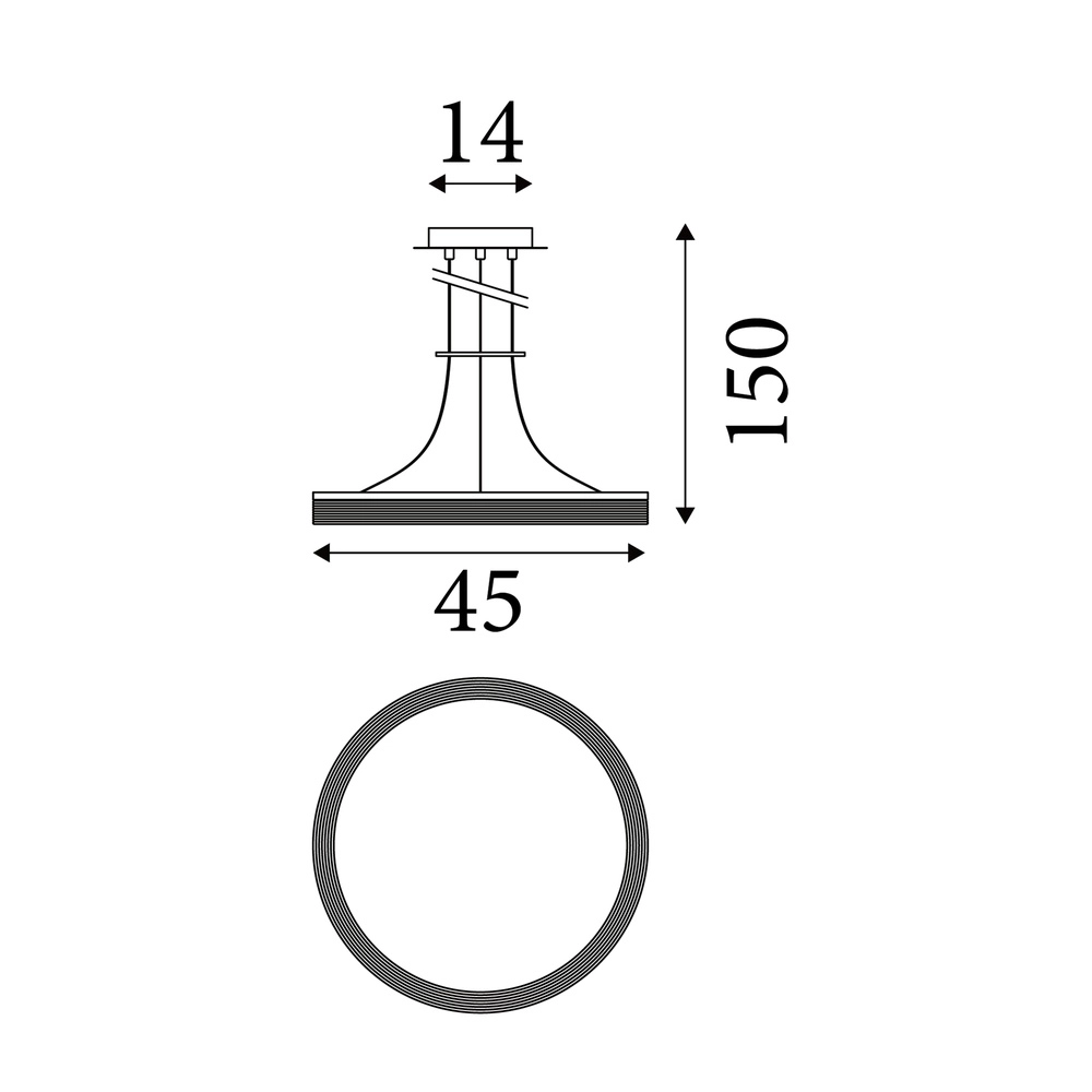 Design hanglamp Lumen Rings zand bruin Ø 45cm Searchlight 5,05342E+12