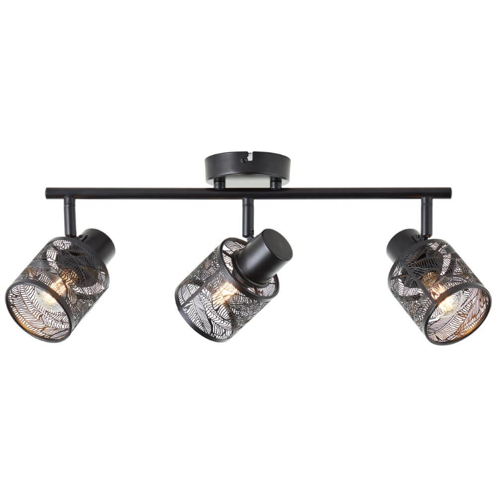 Zwarte plafondlamp Bano 3-lichts Zwarte plafondlamp Bano 3-lichts