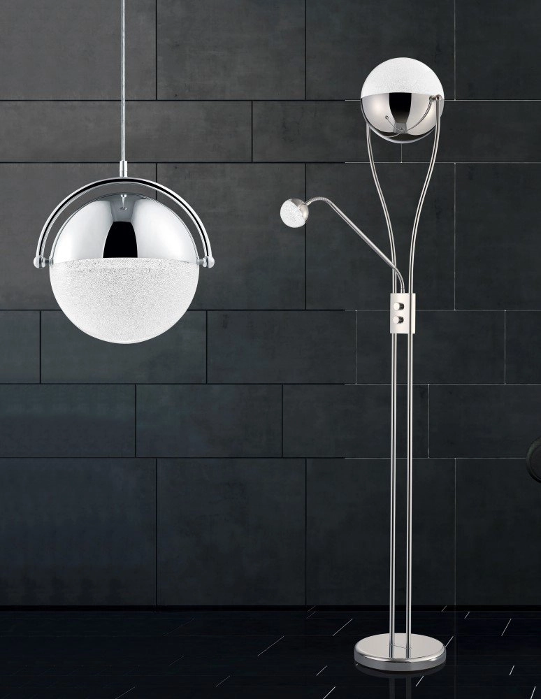 Vloerlamp Chris 2-lichts 180cm chroom Trio 4017807336795