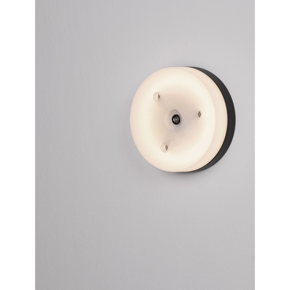 Ronde wandlamp Oono antraciet Lyora 5212017477170