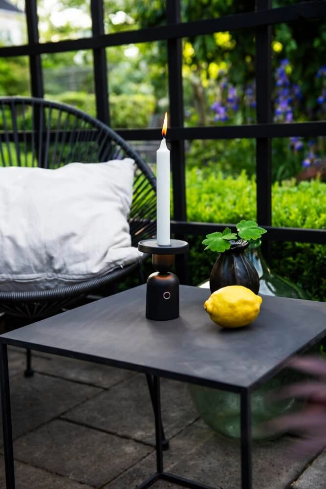 Oplaadbare tafellamp Nantes zwart voor kandelaar KonstSmide 7318307833751