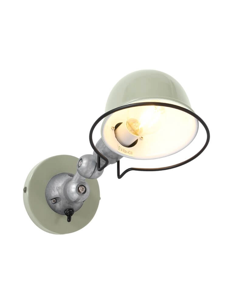 Retro wand leeslamp Davin 29cm retro groen Steinhauer 8712746102062