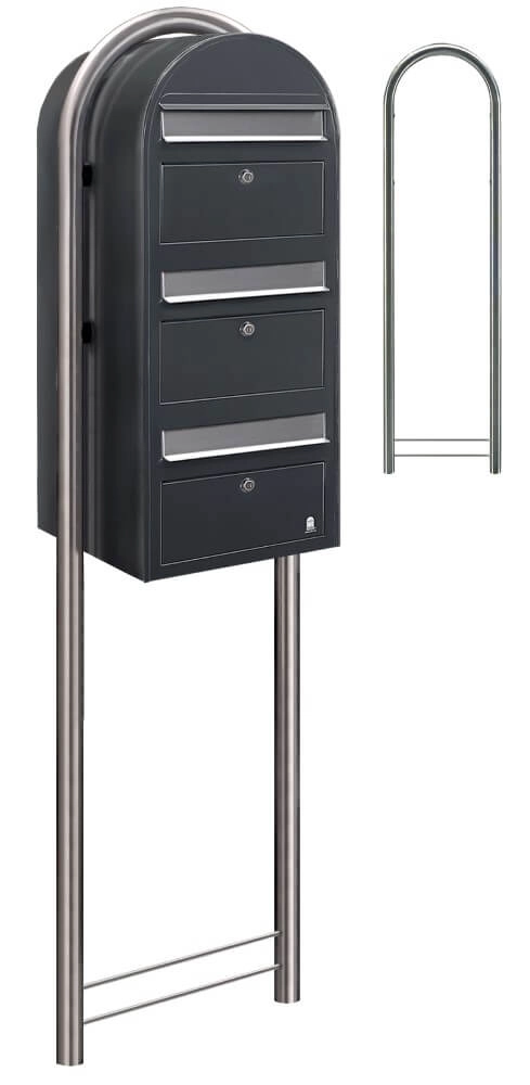 Brievenbus Trio 7016 i Donkergrijs Bobi 6417237015143