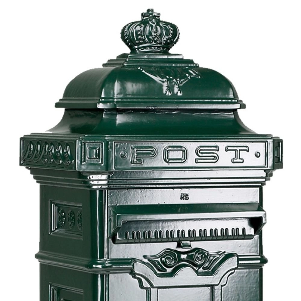 Nostalgische brievenbus Colombus B1B 2-deurs kolom - zwart KS Verlichting 8714732170949