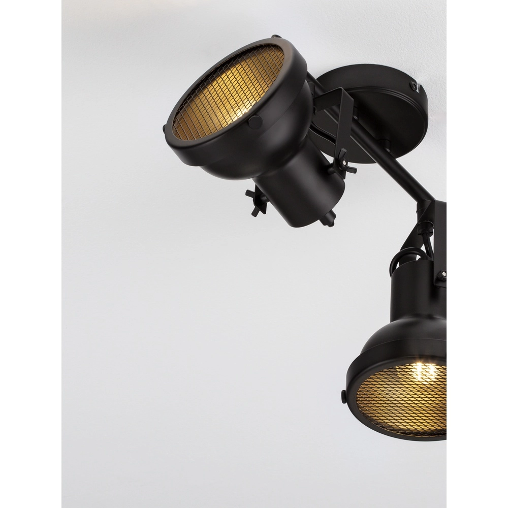 Plafondlamp Ruvi 2-lichts zwart Lyora 5212017446367