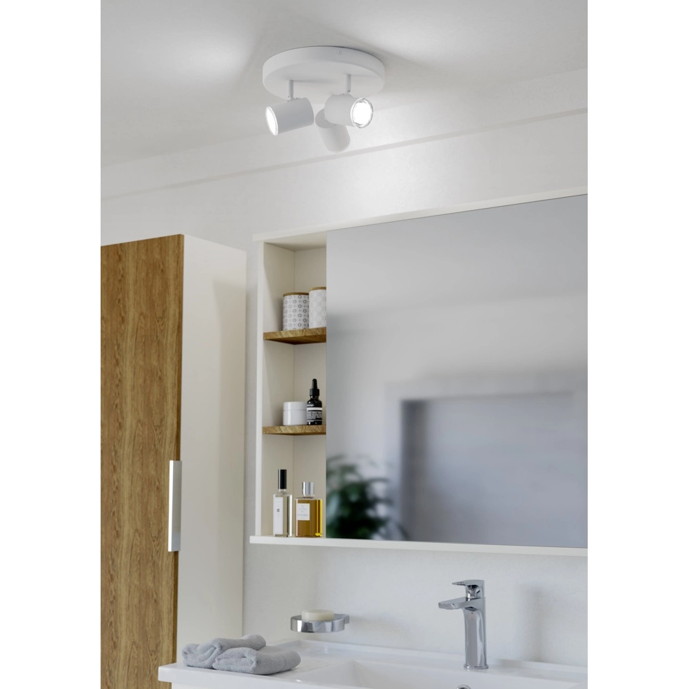 Opbouwspot Consuma 1 3-lichts rond wit Eglo 9008606355907