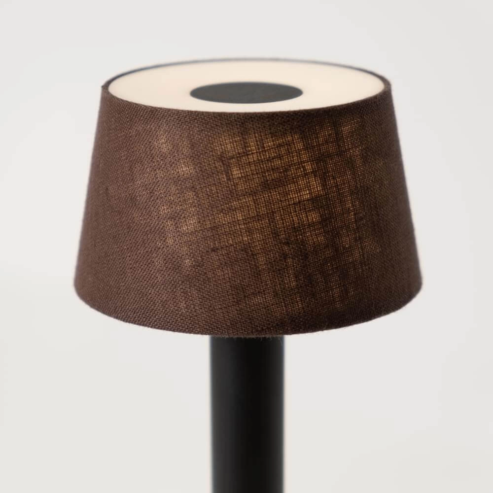 Oplaadbare tafellamp Two Black Brown linnen Humble 7446023312370