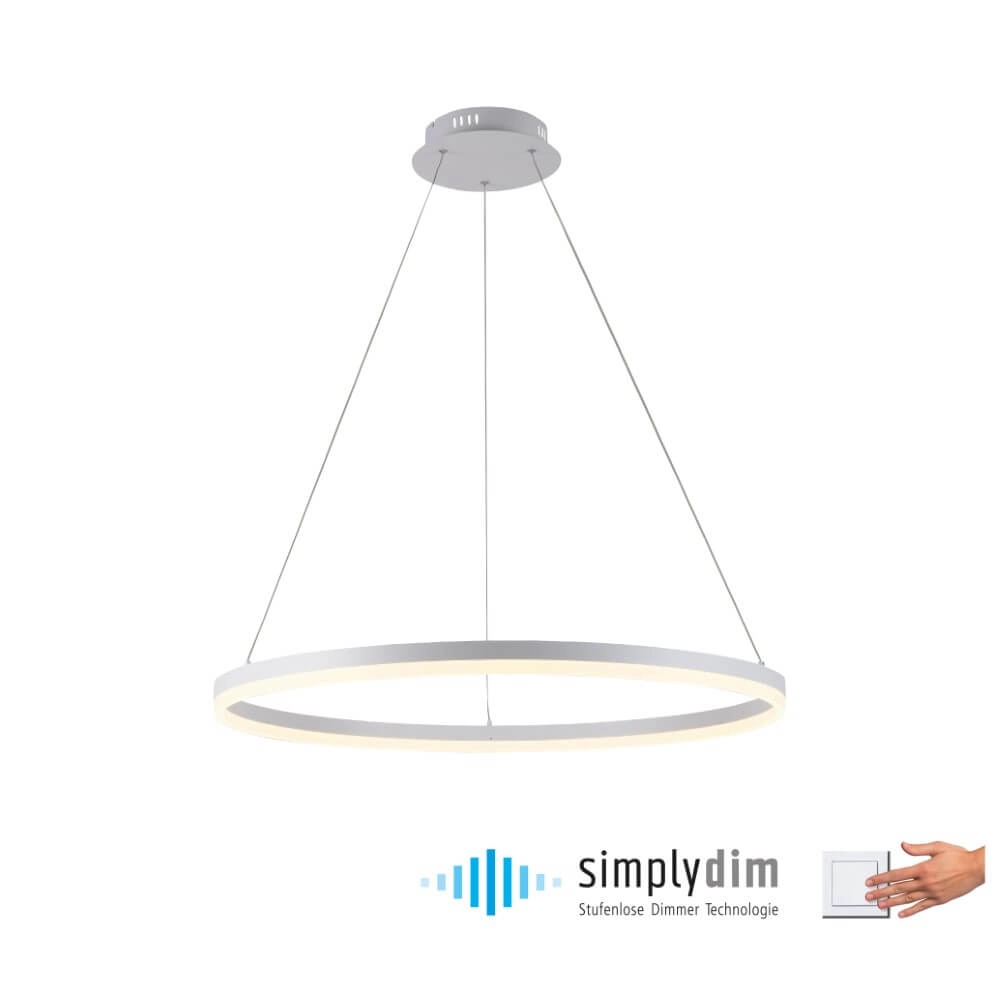 Moderne hanglamp Titus Ø 80cm wit Paul Neuhaus 4012248365373