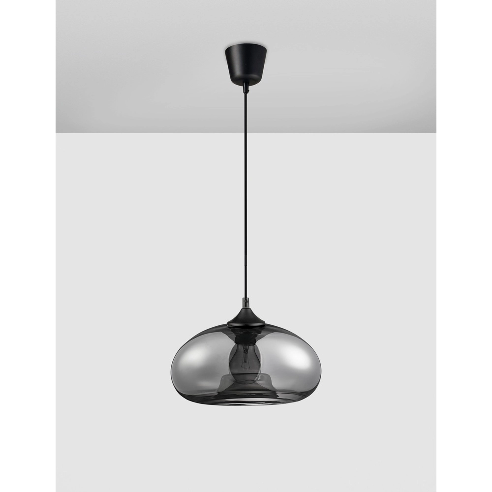 Hanglamp Savaz chroom glas Ø 28 x 14cm Lyora 5212017421265