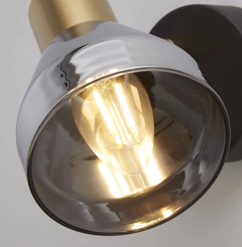 Wandlampje Westminster zwart met goud Searchlight 5053423227887