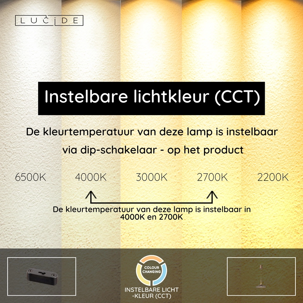 Glazen led hanglamp Santiago Ø 32cm - champagne Premium by Lucide 5411212221919