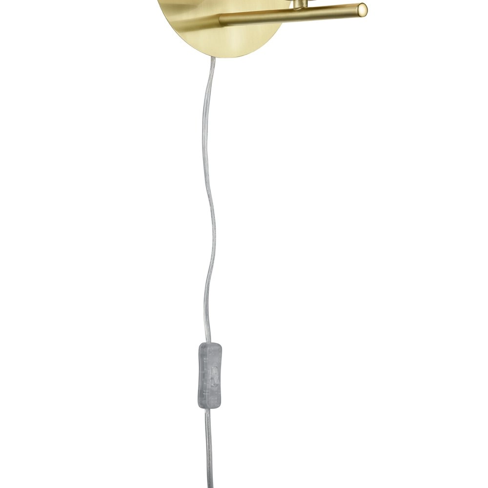 Muurlamp Pure goud met wit glas Trio 4017807436051