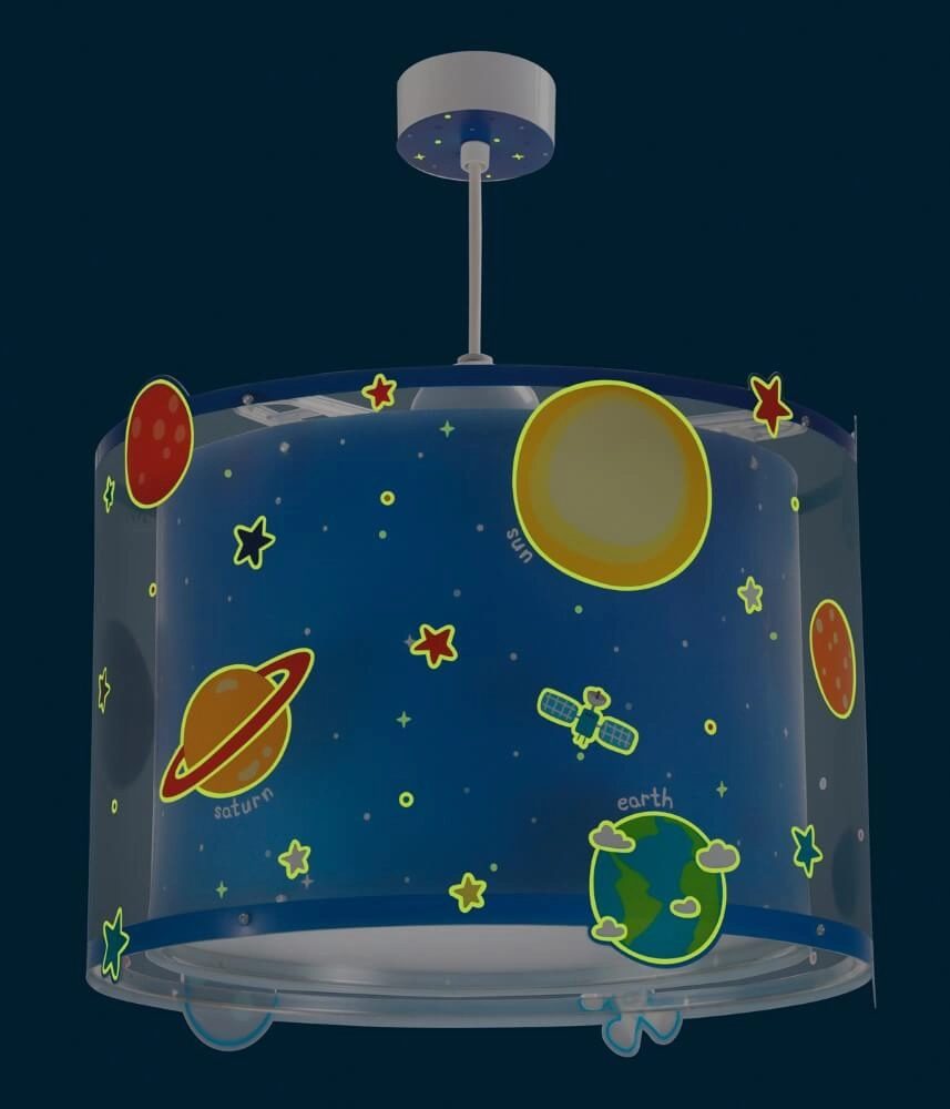 Kinderkamer hanglamp Planets blauw Dalber 8420406413426